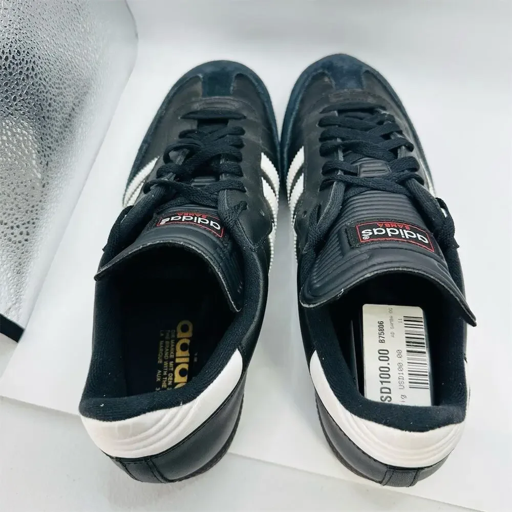 adidas Samba Classic Men's Sneakers Black/White Size 12.5 Low Top Lace-Up